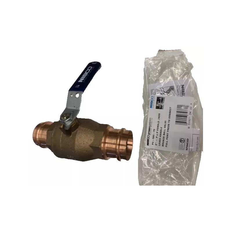 NIBCO 2" PRESS BALL VALVE. PC-585-70 - Bronze, 250 PSI