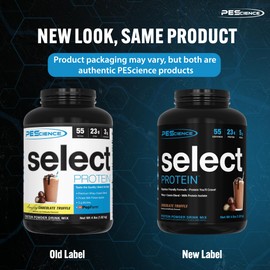 PEScience PEScience Select Low Carb Protein Powder, Chocolate Truffle, 55 Serving, Whey and Casein Blend, Keto Friendly, Gluten Free, Best Tasting, Clean Isolate for Women and Men