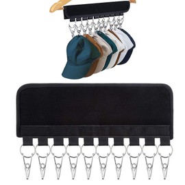 Travel Cap Organizer Hanger Stainless Steel Baseball Cap Holder Clips Multifunctional 10 Baseball Cap Holder Hat Organizer Holder Hanger for Socks Scarves