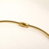 ZARD Curved Tube Charm Snake Chain Collar Necklace In 14K