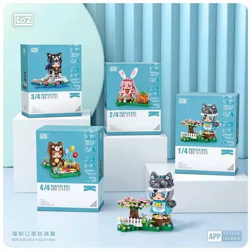 LOZ Clamping Blocks Manga Series Building Block Kit Bear Boy