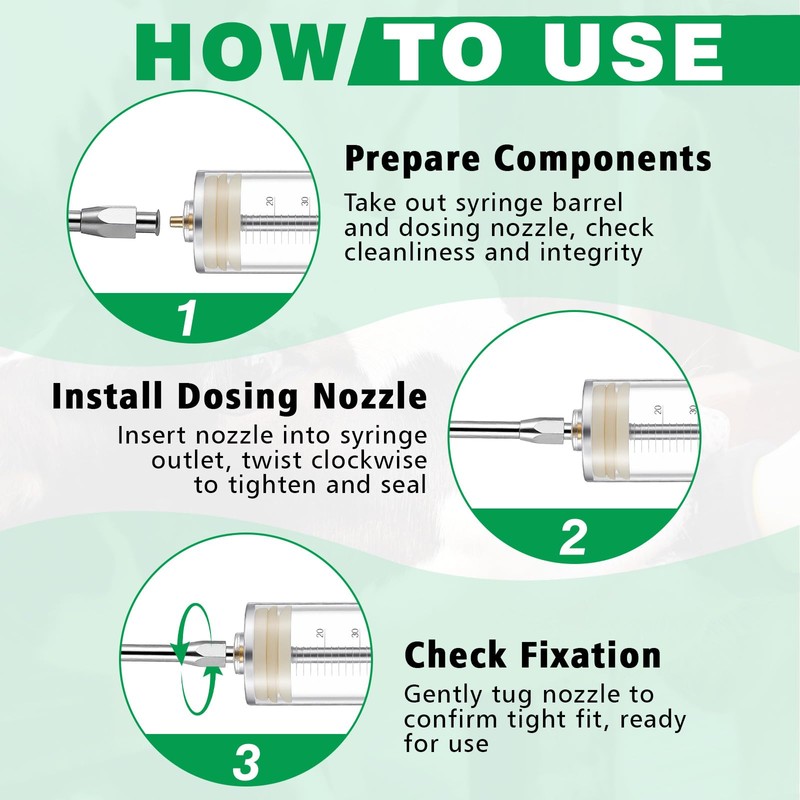 Threlaco 100ml 2 Pcs Drench Gun for Goats, Sheep &