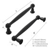 khtumeware 10 Pack 5 Inch(128mm) Matte Black Cabinet Pulls, Black