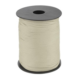 QUARKZMAN Polypropylene Rope 3 mm Polypropylene Rope 10 Om PP Braided Line Textile Rope Lead Nylon Cord Tear-Resistant Rope Plastic Rope for Washing Line Camping Hiking Outdoor Camel Grey
