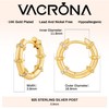 VACRONA Gold Hoop Earrings Huggie Earrings for Women 14k Gold