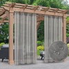 Joeoy 2 Panels Linen Textured Semi Sheer Outdoor Curtains for