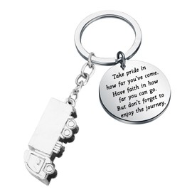FUSTMW Trucker Gifts for Truck Driver Keychain Truck Driver Appreciation Gifts Drive Safe Gifts Semi Trailer Key Chain, Big Truck Keychain, Large