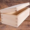 Oblong Rectangular Wooden Box with Lid | 23 x 10