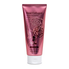 ORJENA Rose Collagen Fresh Cleansing Foam 180ml  Espuma Limpiadora Facial Nutritiva con Extracto de Rosa y Colágeno para Piel Suave y Elástica        