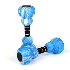 Water Dumbbells, 2PCS Aquatic Exercise Dumbbells, EVA Foam Water Weights for Adults Women Water Workouts Tools for Youth (Blue+White)