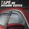 4Pcs Glossy Black Tape-On Window Visors Deflector Rain Guard Compatible