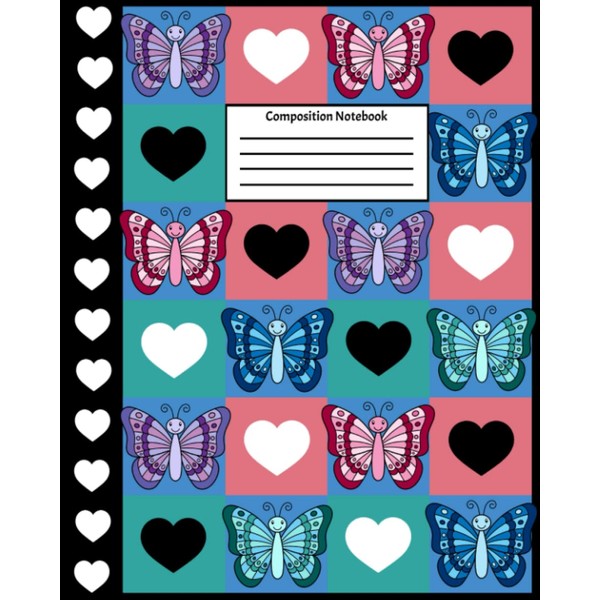 Beautiful Butterflies Composition Notebook: Back-to-School Notebook | Wide Ruled |