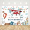 AIBIIN 7x5ft Time Flies Birthday Decoration Backdrop Airplane Birthday Backdrop