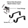 HOMEELABADOR®Curtain Pole Rod Bracket Pipe Holder Heavy Duty Drapery Ring