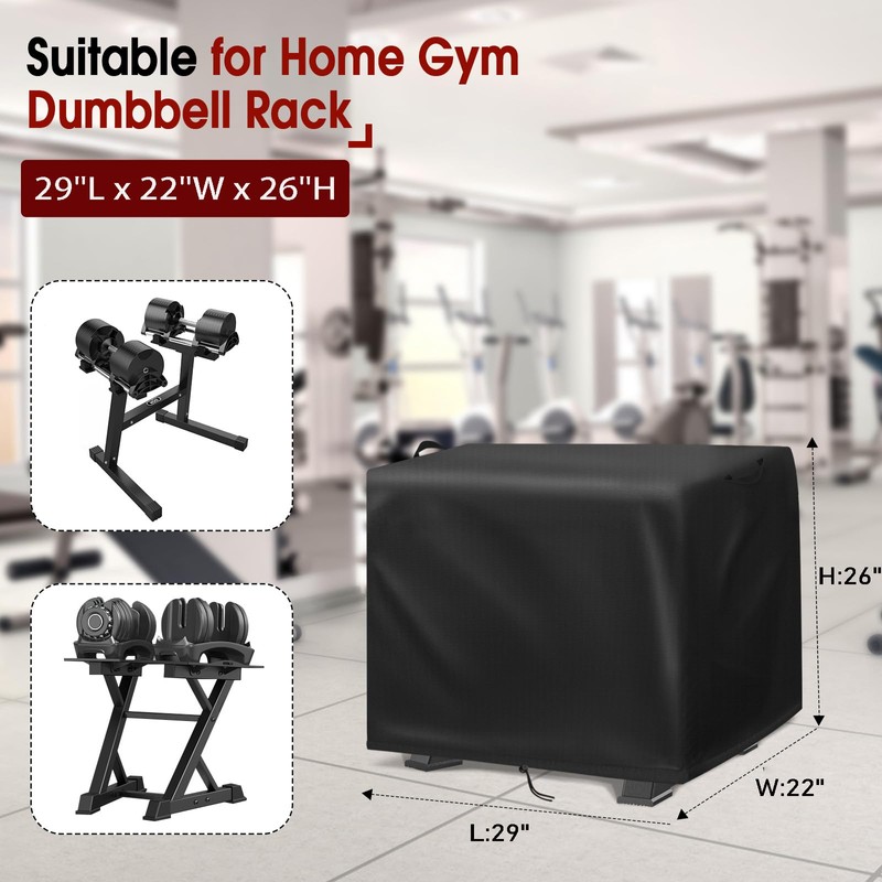 Aidetech Dumbbell Rack Cover, Waterproof Small Weight Rack Cover Home