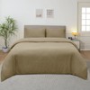 Imperial Rooms Single Duvet Cover Set Brushed Microfiber Plain Beige