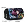 Large Capacity Pencil Box Zipper Stationery Bag Cartoon Anime Double