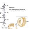 009/039 Krstudent 2 Pairs Hoop Earrings for Women, 18K Gold