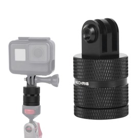 Mechrig Aluminum Camera Mount,360 Degree Rotation 1/4 inch 20 Tripod Mount Adapter Compatible with GoPro,AKASO,Insta360,DJI Action 5 Pro & More Action Cameras