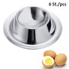 Westmark 6 egg cups, round, stackable, diameter 8.5 cm, stainless