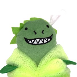 Bonitas bolas de baño de unicornio para niños y niñas, de malla, para ducha, esponja, limpiador corporal, accesorios de baño (tiburón verde)