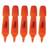 DOLLAR NeoGrip Highlighter Pens, ORANGE, Pack of 5, Chisel Tip