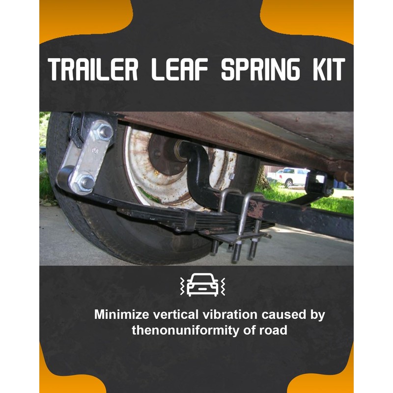Autoholic Trailer Leaf Spring Kit 3500lb Single Trailer Axle 4