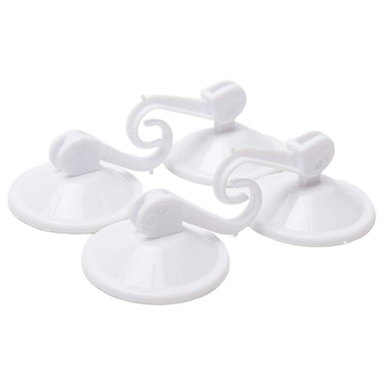 Suction Cup Hooks, 4 Pieces, Suction Hooks, Removable, Reusable, Non-mark,