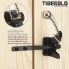 TIBEGOLD Self Locking Gate Latch with Spring Cable Pull, Black