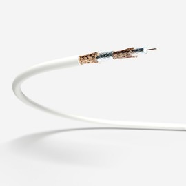Fuba AFQ 300 Antenna Cable 3 m White - 4x Shielded 130 dB - HDTV UHD 4K 8K - F-Connection Cable Coaxial Cable F-Quick Connector (for DVB-S2 Receivers/TVs, Routers, DAB+ Radios)