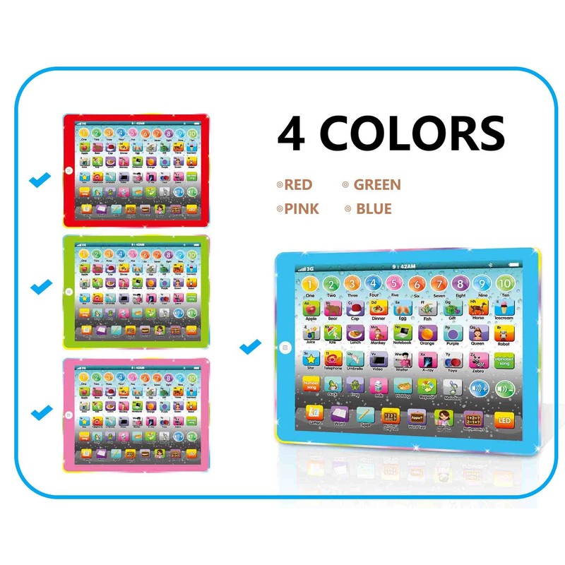 Wenbeier Kids Tablet Learning Pad Toddler Tablet with ABC Word