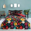 Rapport Home Brighton Floral Black Duvet Cover Set Single Multicoloured