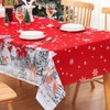 CAROMIO Christmas Table Cloth Waterproof Wipeable Tablecloth Wrinkle-Resistant Table Cover,