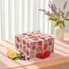 LeZakaa Strawberry Wrapping Paper Roll, Pink Red Sweet Strawberry Design