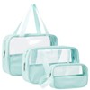 SOMIER 3 Pack/Size Waterproof Travel Toiletry Bag, Clear Cosmetic Makeup