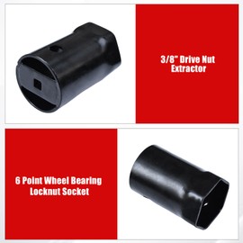 3/8" Drive 54mm Hub Axle Nut Socket 6 Point Locknut Socket Set Fit for Toyota Landcruiser Hilux 4x4 Patrol Wheel Bearing Hub Nut Socket
