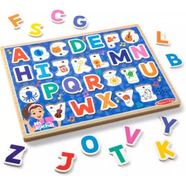 Melissa & Doug Ms. Rachel Wooden Phonics Alphabet Sound Puzzle 24-Pieces New Toy