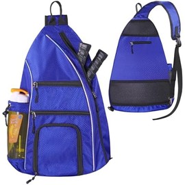 Pickleball Sling Bag Organizer for Paddles and Tennis Rackets, Portable Crossbody Backpack for Court Travel