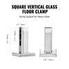 VEVOR Glass Clamp, 10 PCS Square Glass Railing Bracket for