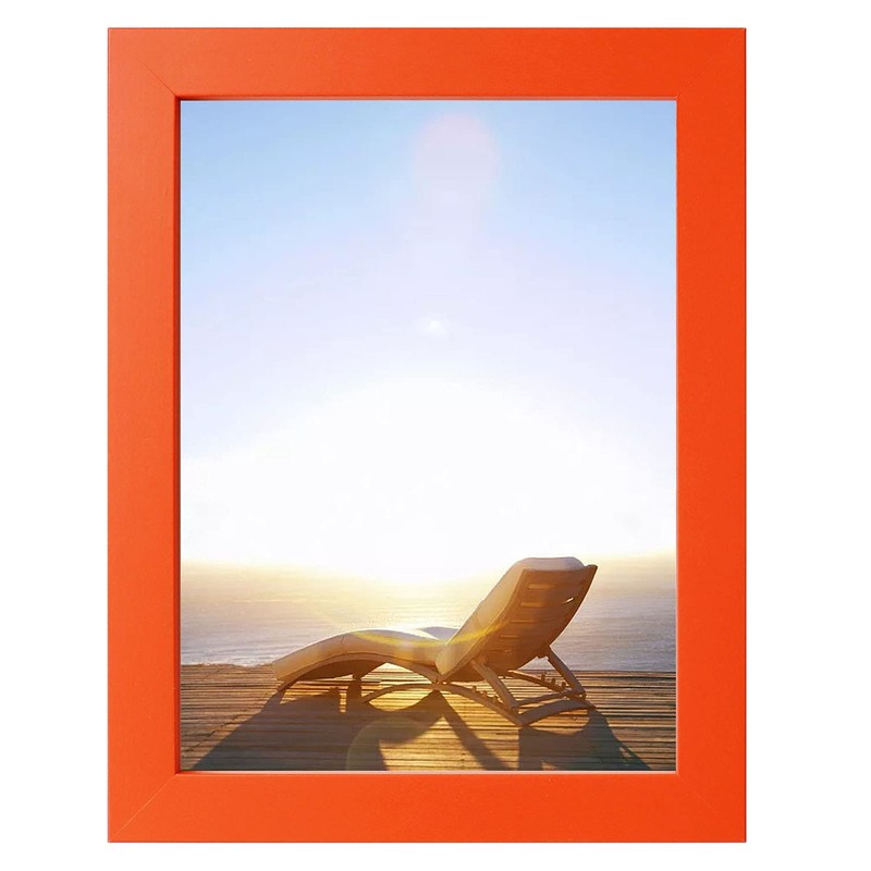 6x8 Orange MDF Picture Frame for Table Top and Wall