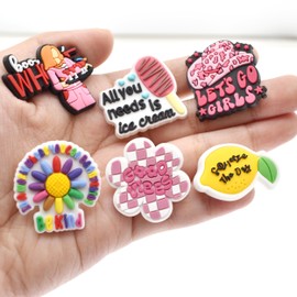 Ibuclein 50PCS Pencil Topper Clips Charms Phrase Series Theme Pen Decoration Different Pen Charms PVC Pen Topper Student DIY Pencil Clips Charms Accessories for Classroom Students Gifts Awards.