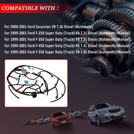 F81Z-12B637-EA F81Z12B637EA Engine Wiring Harness Wire Harness for Ford Excursion F250 F350 F450 F550 Super Duty Truck 7.3L V8 Diesel 1999 2000 2001