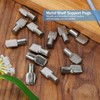 Jamiikury Shelf Pins Pegs Spoon Shaped, Silver Shelf Holders Pegs,