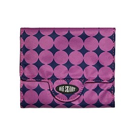 Big Skinny Trixie Plum Dot Tri Fold Wallet, Purple, One Size