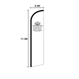 Unbranded Hair Salon Full Curve Windless Swooper Flag & Pole Kit Beauty Services