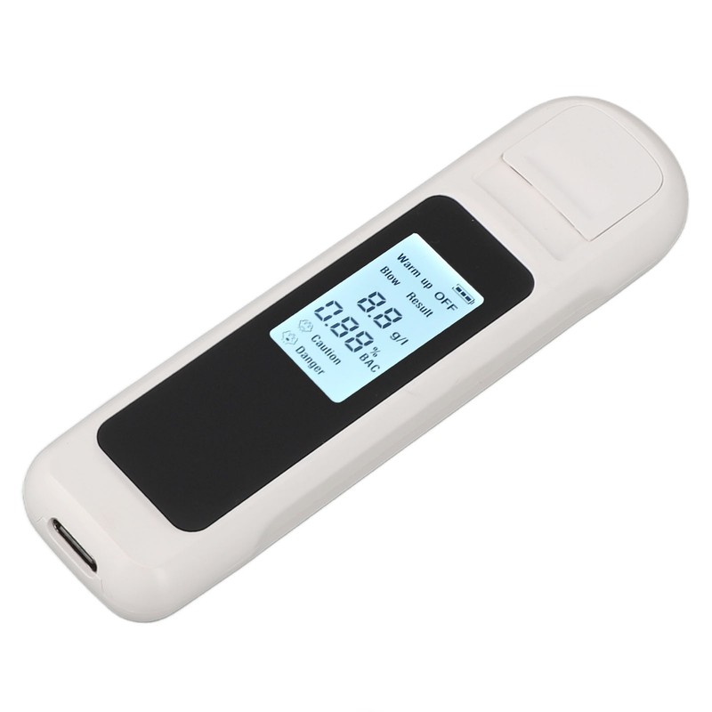 Alcohol Tester High Accuracy LCD Display USB Charging Portable Automatic