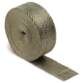 Design Engineering Titanium Exhaust Heat Wrap with Lava Rock Technology - 2" x 50' - Heat Wrap for Exhaust Pipes, Pliable Exhaust Wrap Tape, Withstands 1800°F Direct Heat & 2500°F Intermittent Heat