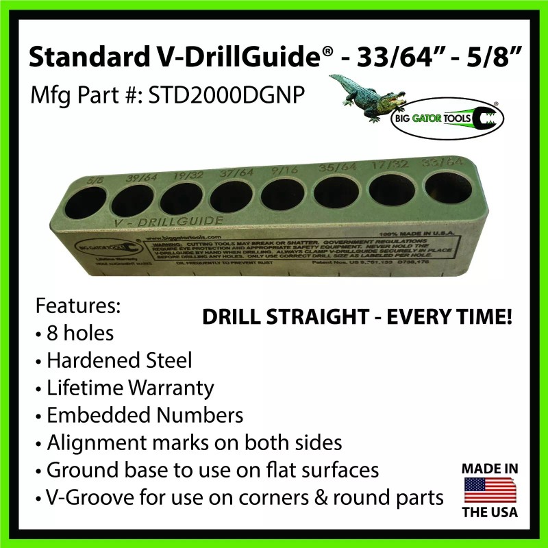 Big Gator Tools - STD3000DGNP - Drill Bit Jig -