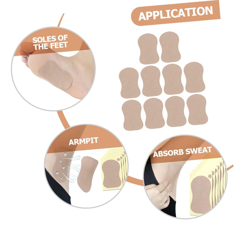 Beavorty 4sets Underarm Sweat Pads Armpit Shield Stickers for Summer