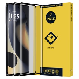 XINXUSONG 2Pcs Moto Edge 2024 6.6" Screen Protector, 3D Curved Full Coverage Silk Anti-Scratch 9H HD Clear Tempered Glass Screen Protector Protective Film For Moto Edge 2024 (gen 5) 6.6 Inch